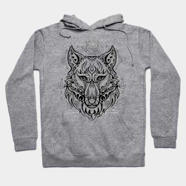 Moon wolf Hoodie by Veleri